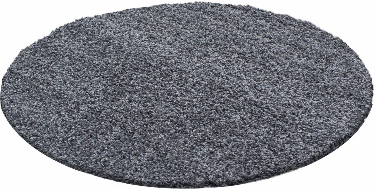 Teppich DREAM Shaggy GREY 120 X 120cm Rund Bild 1