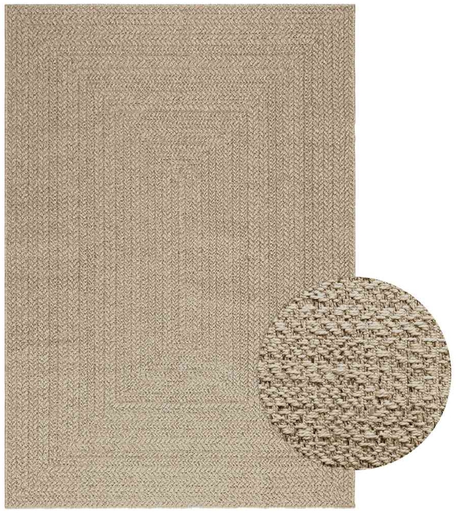 Teppich ZIZUR Beige 140x200 cm Jute-Optik Indoor und Outdoor 4010395 Bild 1