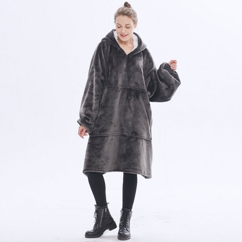 Wohndecke Übergroße Hoodie Fuzzy Blanket, Super weiche, Gemütliche warme, Sunicol, komfortable Riesen-Hoodie, Riesenpullover mit großer Fronttasche Bild 1