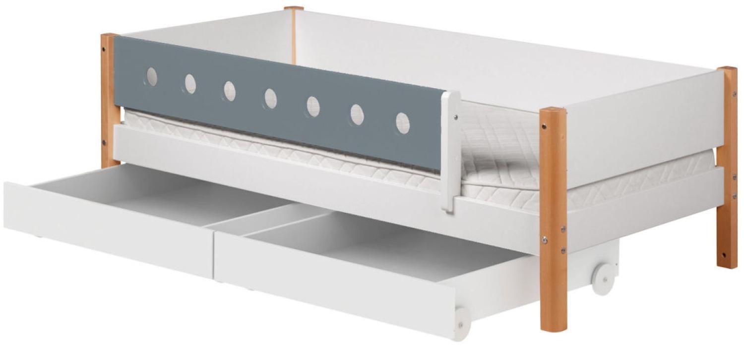 Flexa White Einzelb. Schübe 90x190 Frosty Blue Pfosten birke Bild 1