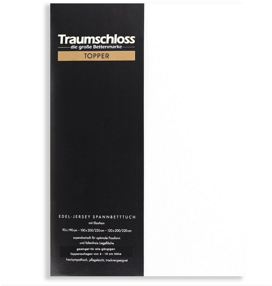 Traumschloss Spannbettlaken Topper, Jersey, Gummizug: rundum, (1 Stück), 165g/m², 95% gekämmte Mako Baumwolle, 5% Elasthan Bild 1