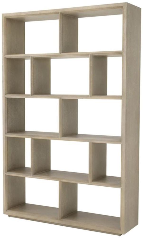 Casa Padrino Regalschrank / Bücherschrank Hellbraun 150 x 40 x H. 230 cm - Luxus Schrank Bild 1