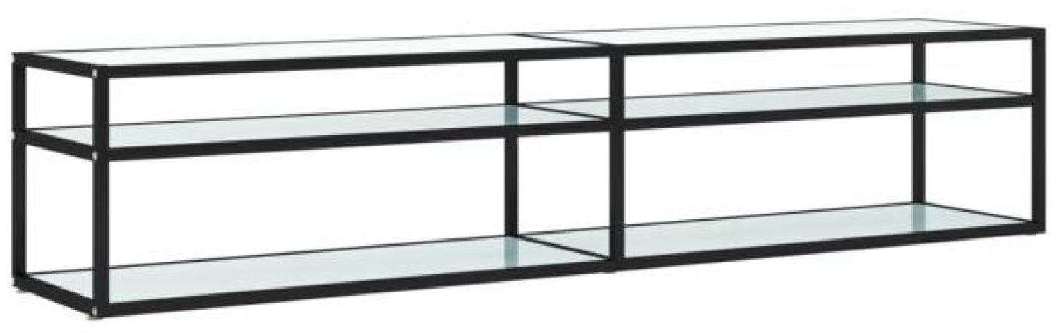 vidaXL TV-Schrank Weiß Marmor-Optik 200x40x40,5 cm Hartglas 331728 Bild 1