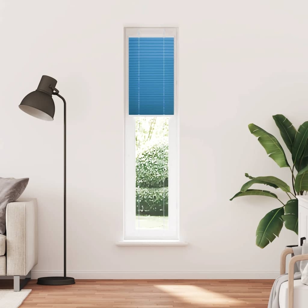 vidaXL Plissee Blau 50x200 cm Stoffbreite 49,4 cm Polyester 4015201 Bild 1