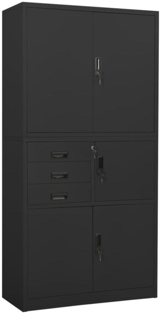 vidaXL Büroschrank Anthrazit 90x40x180 cm Stahl [336416] Bild 1