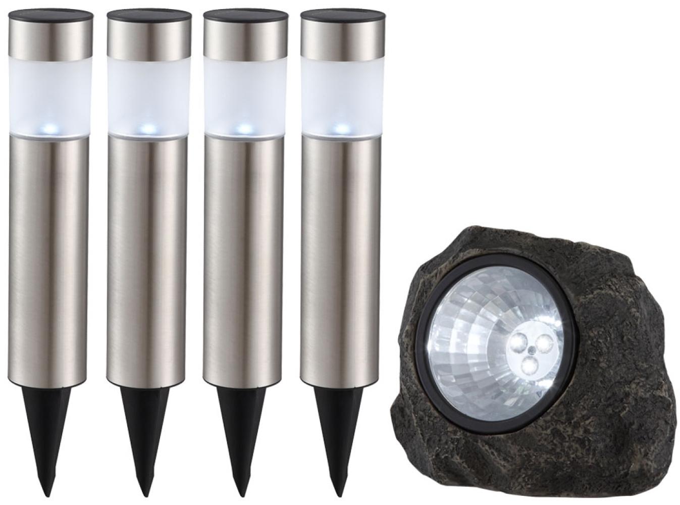 5er Set LED Solarlampen in verschieden Designs Bild 1