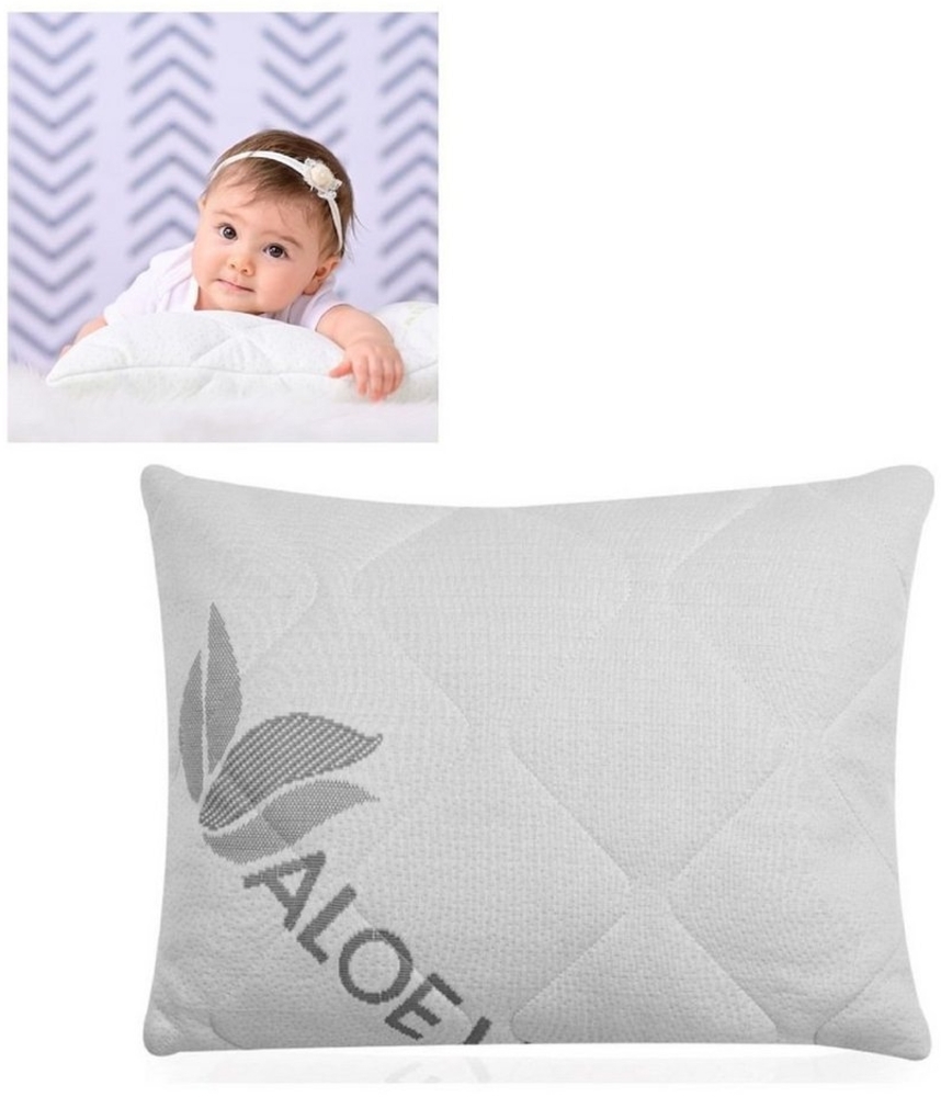 Lorelli Babykissen Cosy 42 x 32 cm Silikon-Daunenfüllung Bezug abnehmbar grau Bild 1