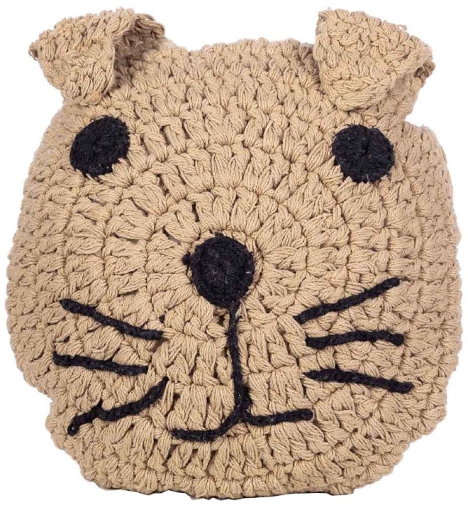 KidsDepot Tier-Kissen Katze 38 x 38 cm Braun sand Bild 1