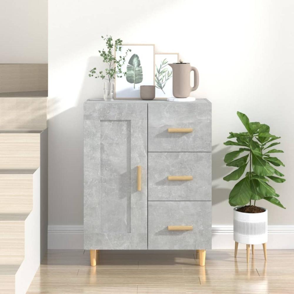 vidaXL Sideboard Betongrau 69,5x34x90 cm Holzwerkstoff 812226 Bild 1