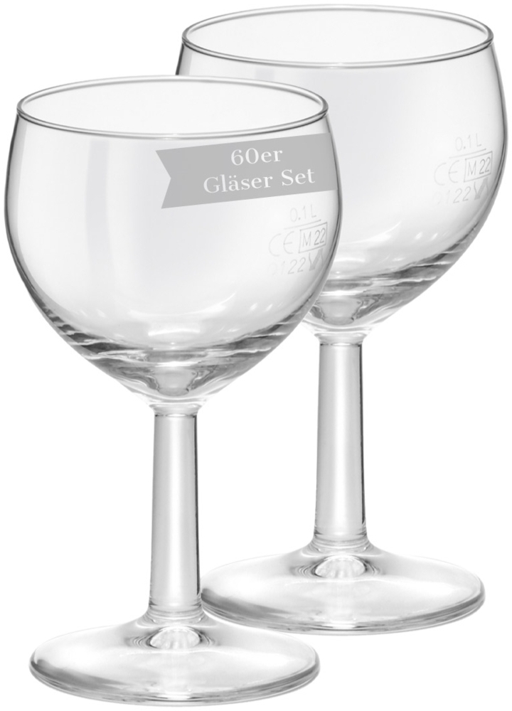 Van Well Ballon Profi Weinglas 0,1 l geeicht 60er Set Bild 1