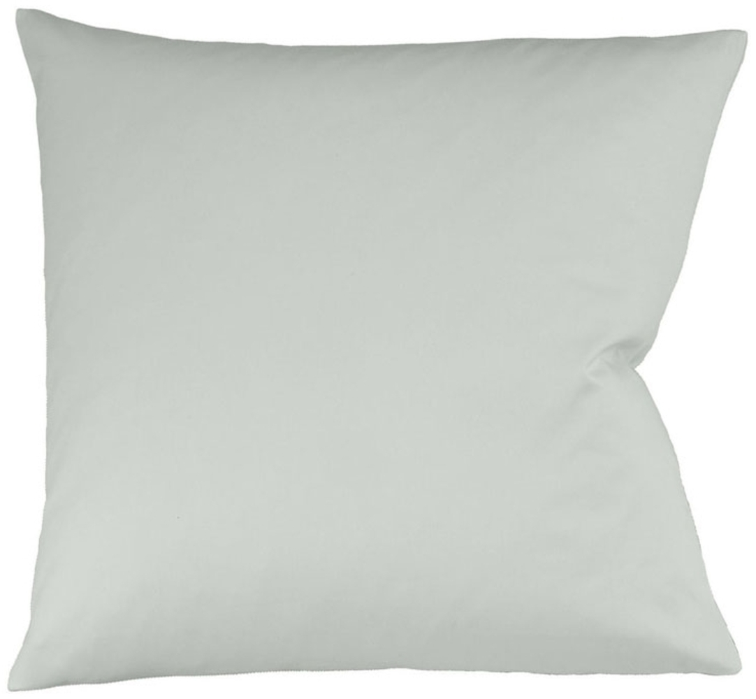 Fleuresse Mako-Satin Kissenbezug Bezug 80x80 cm uni mit RV 0978 silber Bild 1