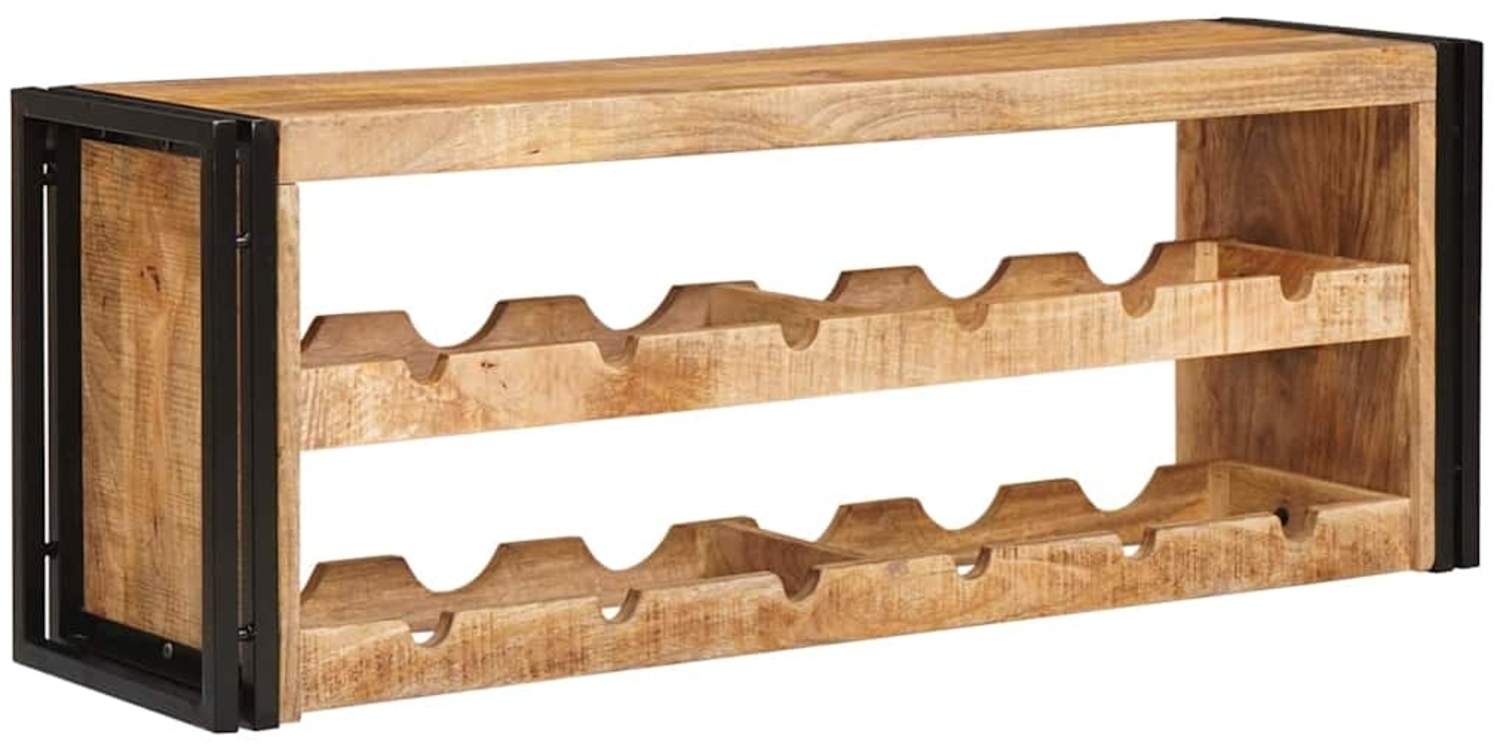 vidaXL Weinregal Braun 120 x 45 x 33 cm Massives grobes Mangoholz 4104763 Bild 1