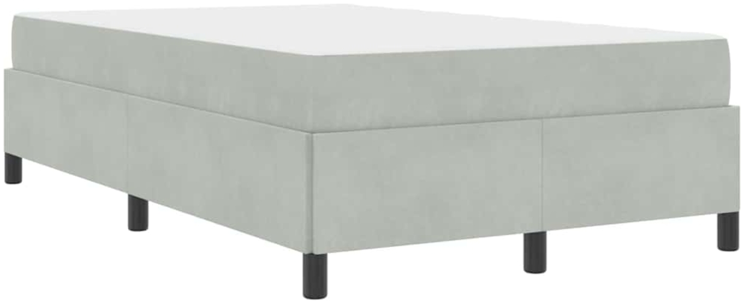 vidaXL Bettrahmen mit Matratze Hellgrau 120 x 190 cm Stoff 3399048 Bild 1