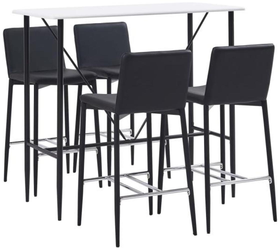 vidaXL 5-tlg. Bar-Set Kunstleder Schwarz [279880] Bild 1
