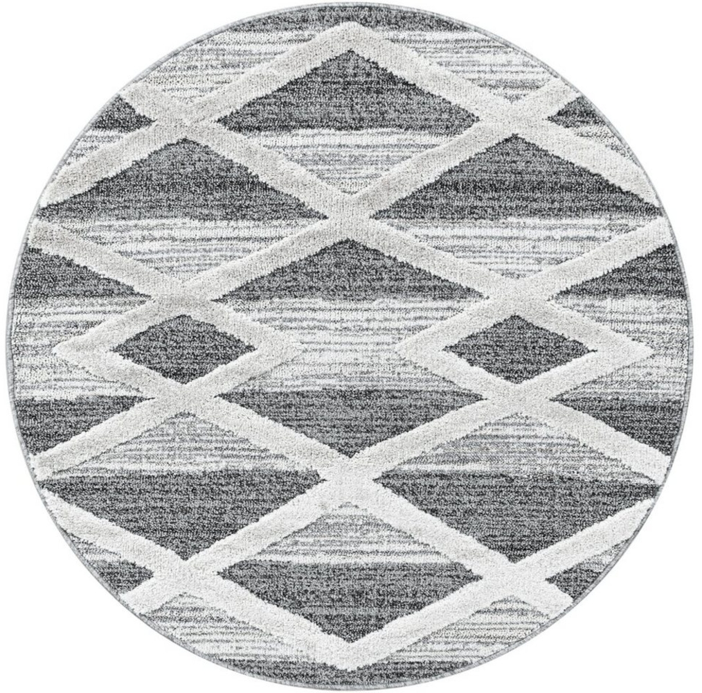 Ayyildiz Teppiche Teppich PISA 4709, rund, Höhe: 20 mm, auch rechteckig, Hoch Tief Struktur, Wohnzimmer, Schlafzimmer Bild 1