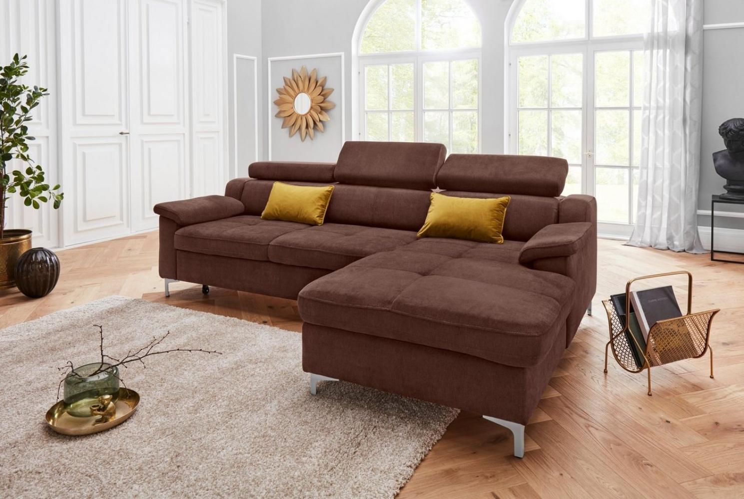 exxpo - sofa fashion Ecksofa Florenz, komfortabel und bequem, tolle Detailverarbeitung, L-Form, inkl. Kopfteilverstellung, wahlweise mit Bettfunktion Bild 1