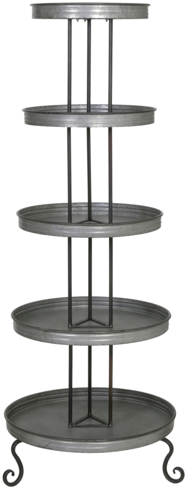 Light & Living TOBAGA Etagere 5 stöckig Silber 165 cm Bild 1