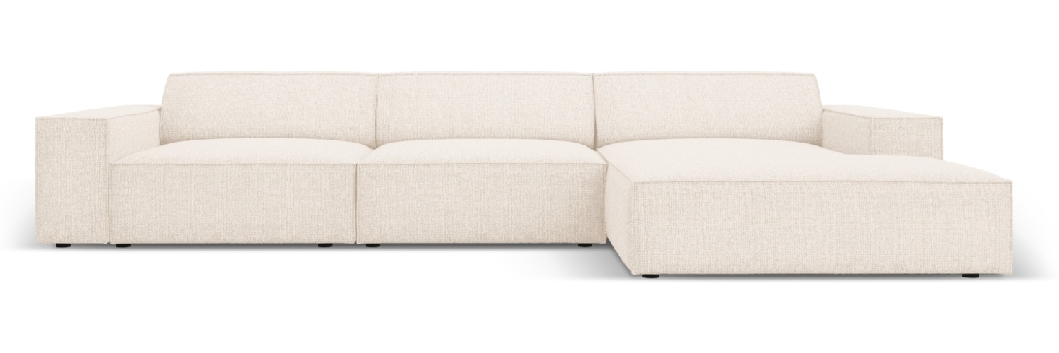 Micadoni Ecksofa Jodie 4-Sitzer Rechts Chenille Haga Helles Beige Bild 1
