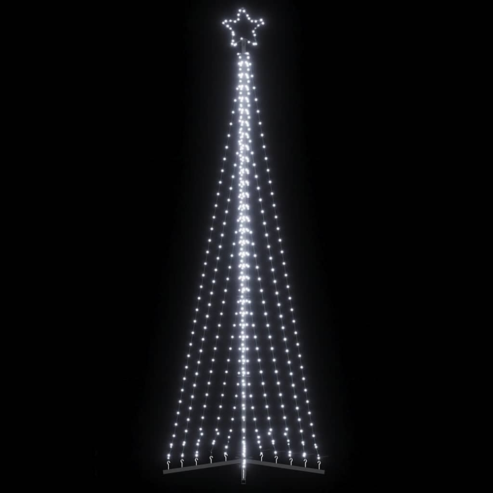 vidaXL Weihnachtsbaum-Beleuchtung 495 LEDs Kaltweiß 300,5 cm 4016437 Bild 1