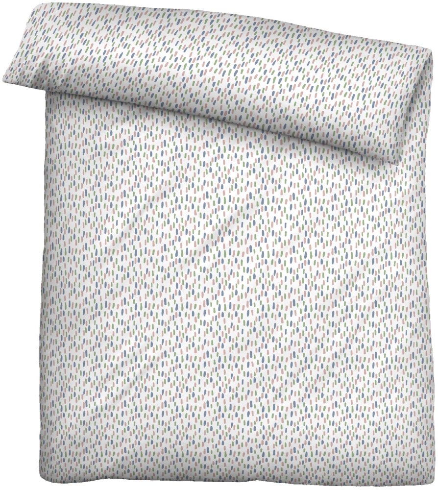 Traumhaft schlafen - Castell - Markenbettwäsche Baumwoll Renforce Bettwäsche 0040791 TUPFER, weiss, 1x 155x220 cm + 1x 80x80 cm Bild 1