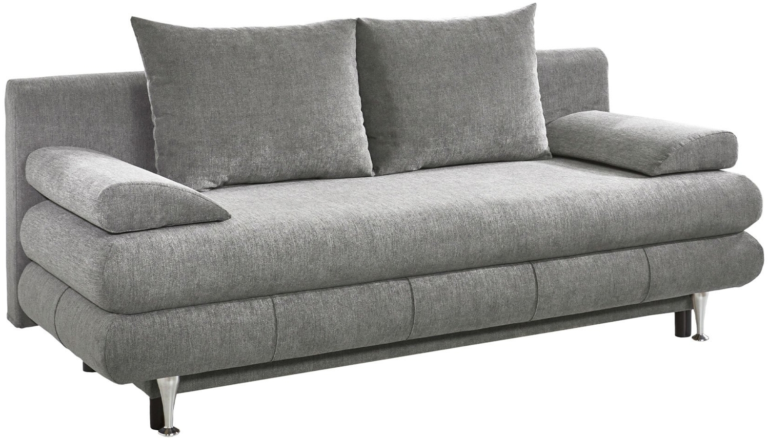 Schlafsofa Bergheim / Benfeld, Stoff, Grau, 190 x 93 x 75 cm Bild 1