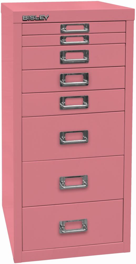 Bisley MultiDrawer™, 29er Serie, DIN A4, 8 Schubladen, Farbe pink Bild 1