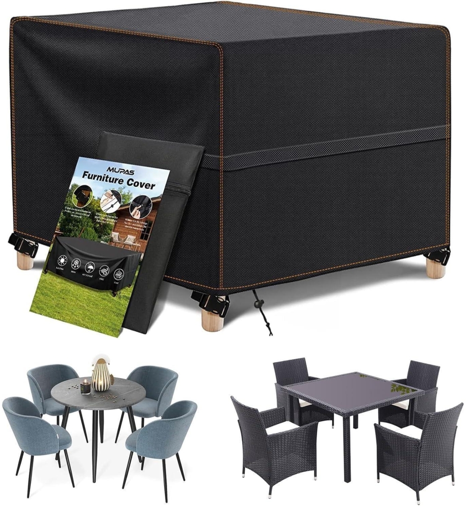 MUPAS Abdeckhaube Gartenmöbel 420D Oxford Wasserdicht Winddicht 90x90x90cm Bild 1