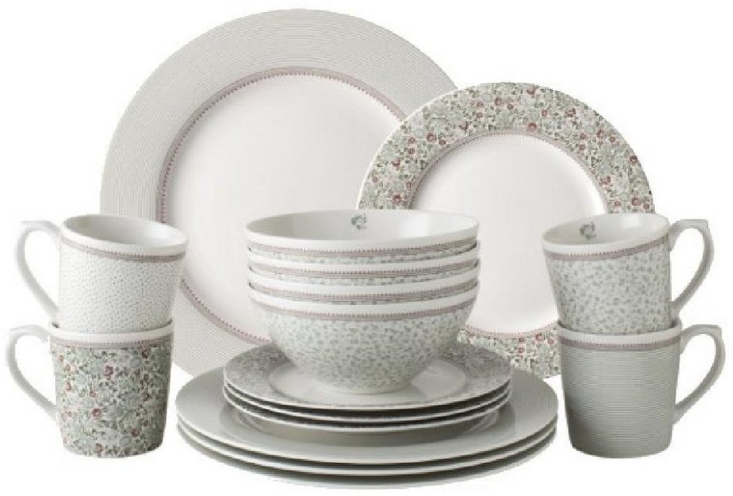 LAURA ASHLEY Geschirr-Set Geschirr-Set Wild Clematis (16-teilig) Bild 1