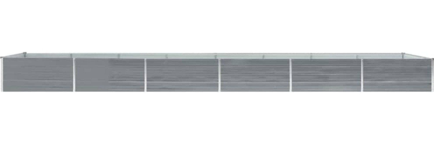 vidaXL Garten-Hochbeet Verzinkter Stahl 600x80x45 cm Grau 47072 Bild 1