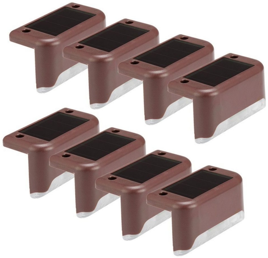 WILGOON LED Solarleuchte 4/8/12 Stück LED Solarleuchten, Treppenbeleuchtung außen, Zaunleuchte, LED fest integriert, warmweißes, IP65 Wasserdicht LED-Beleuchtung Gartenleuchte Bild 1
