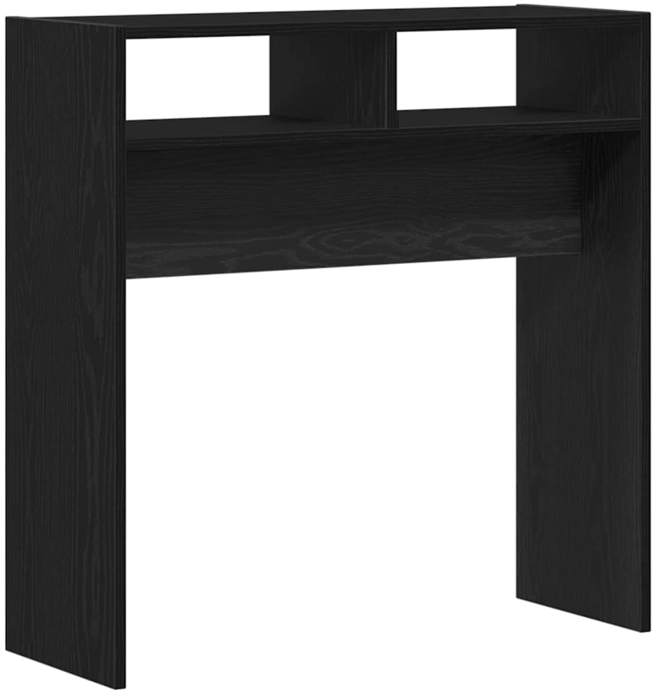 vidaXL Konsolentisch Schwarz Eichen-Optik 78 x 30 x 80 cm 862659 Bild 1