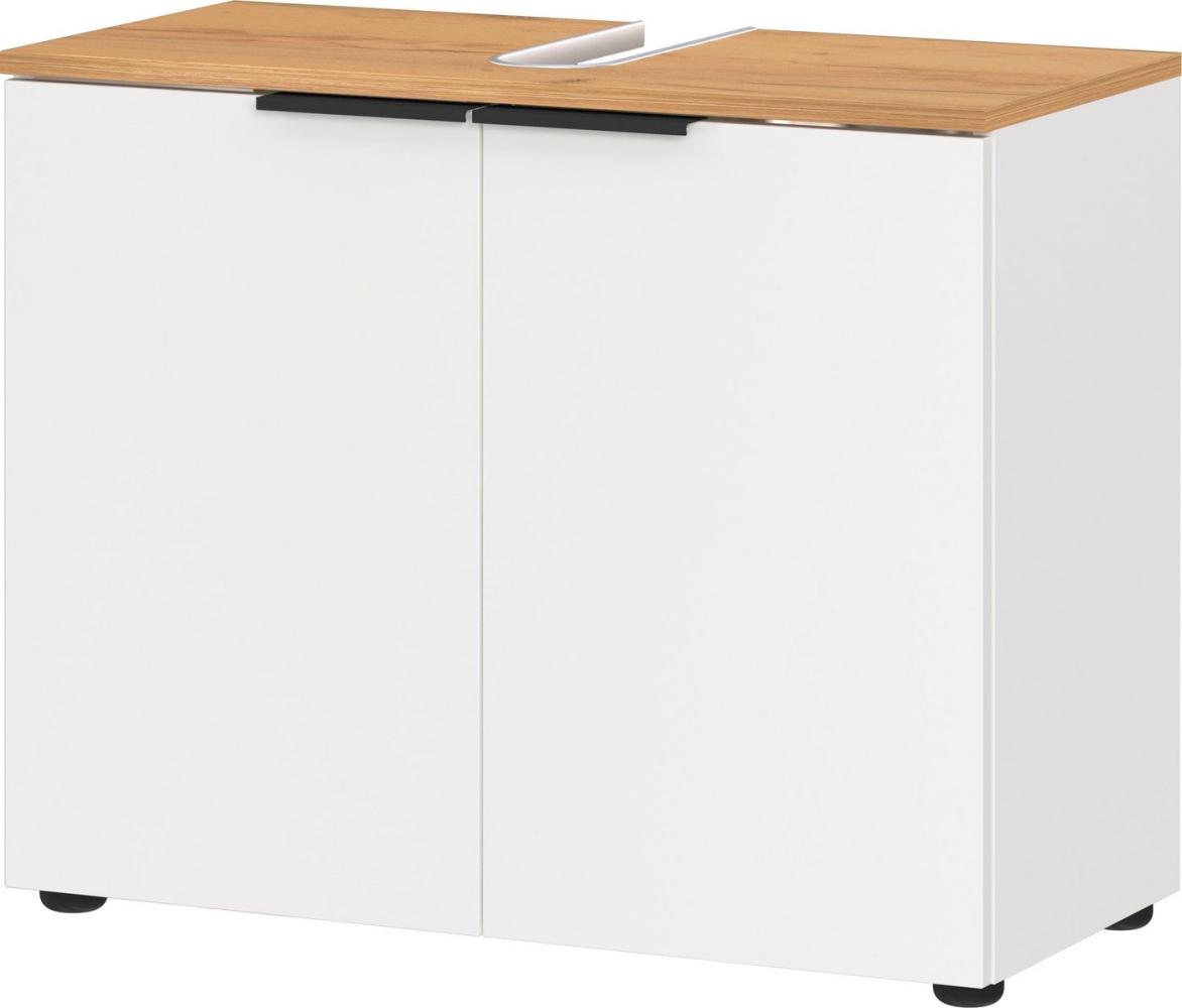 andas Waschbeckenunterschrank Majtum mit Siphonausschnitt, Türen mit Soft-Close-Funktion, Breite 70 cm, widerstandsfähige Oberfläche, Made in Germany Bild 1