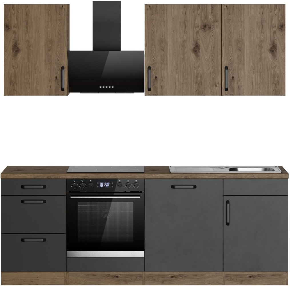 wiho Küchen Küchenzeile Elba, wahlweise mit Hanseatic E-Geräten, Breite 220 cm Bild 1