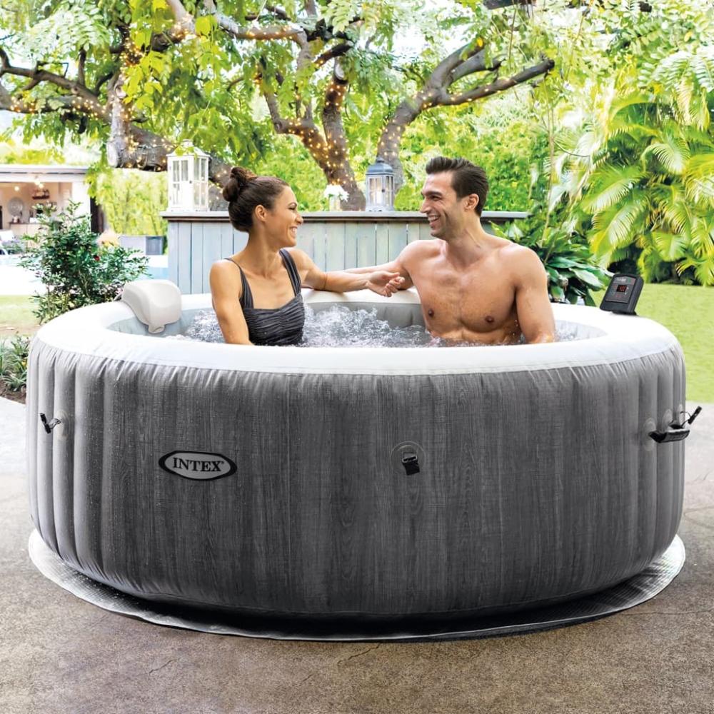 Intex Whirlpool "Pure Spa Bubble Massage Greywood Deluxe", Ø 196 x 71 cm Bild 1