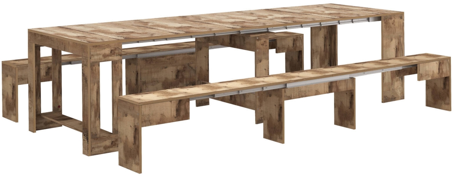 Dmora Kommode Earl, Wohnzimmerbuffet, Wohnzimmer-Sideboard, Moderne Küchen-Speisekammer, 184x35 h77 cm, Anthrazit Bild 1