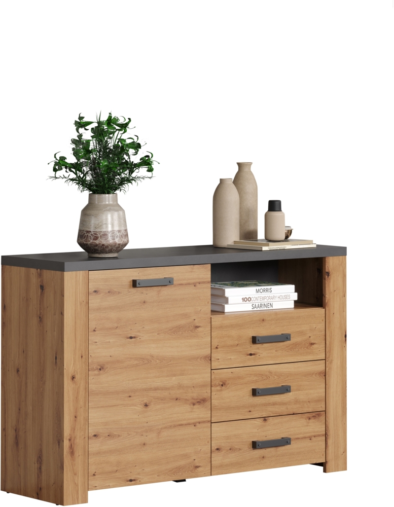 Sideboard Franka / Follow, Holzwerkstoff, Holzfarben, 127 x 83 x 40 cm Bild 1
