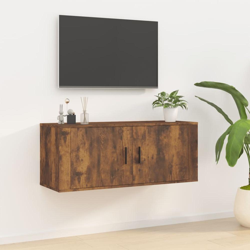 vidaXL TV-Wandschrank Räuchereiche 100x34,5x40 cm 816637 Bild 1