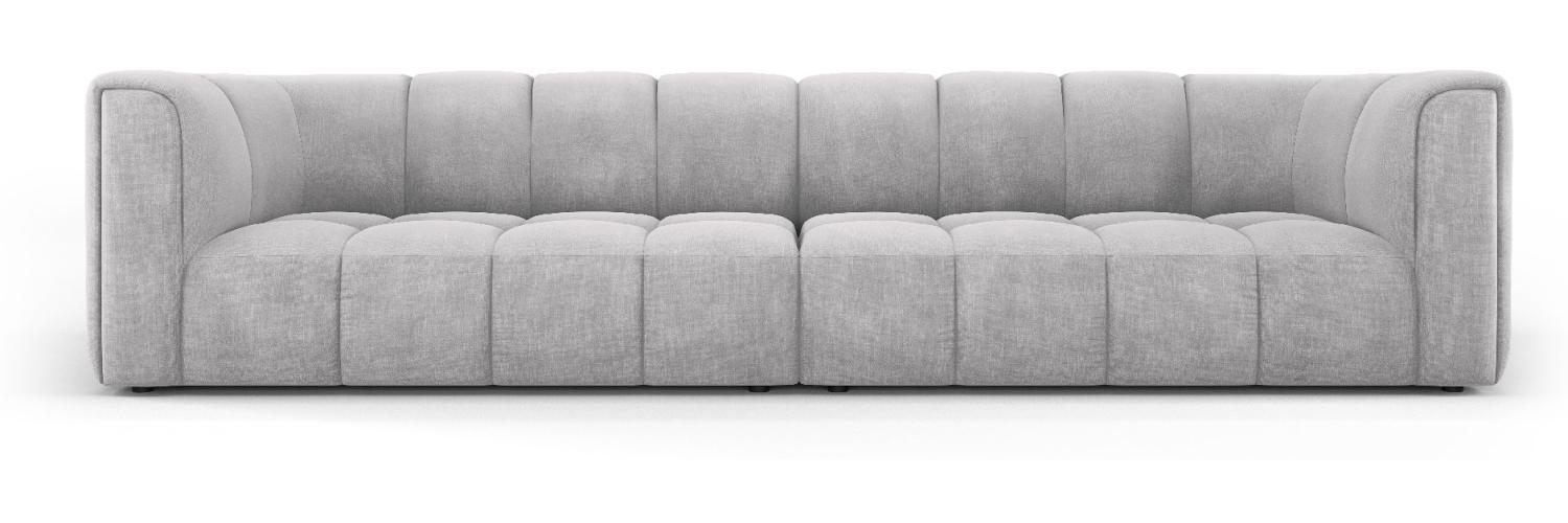 Micadoni Modulares Sofa Serena 4-Sitzer Strukturierter Stoff Hellgrau Bild 1