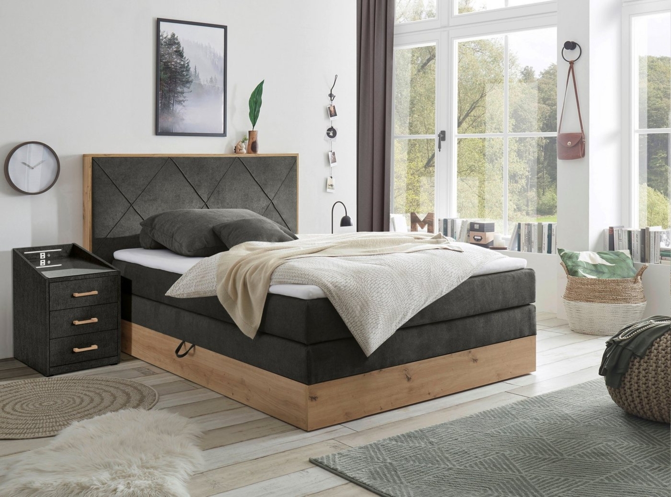 ED EXCITING DESIGN Boxspringbett Bellevue, inkl. Bettkasten, wahlweise mit Matratze und Topper Bild 1