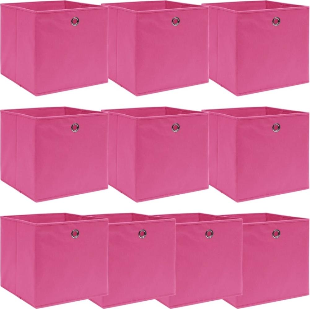 vidaXL Aufbewahrungsboxen 10 Stk. Rosa 32x32x32 cm Stoff 288347 Bild 1