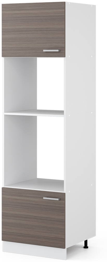 Hochschrank R-Line Grau 60 cm mit offenen Regalen, und Türen Vicco Bild 1