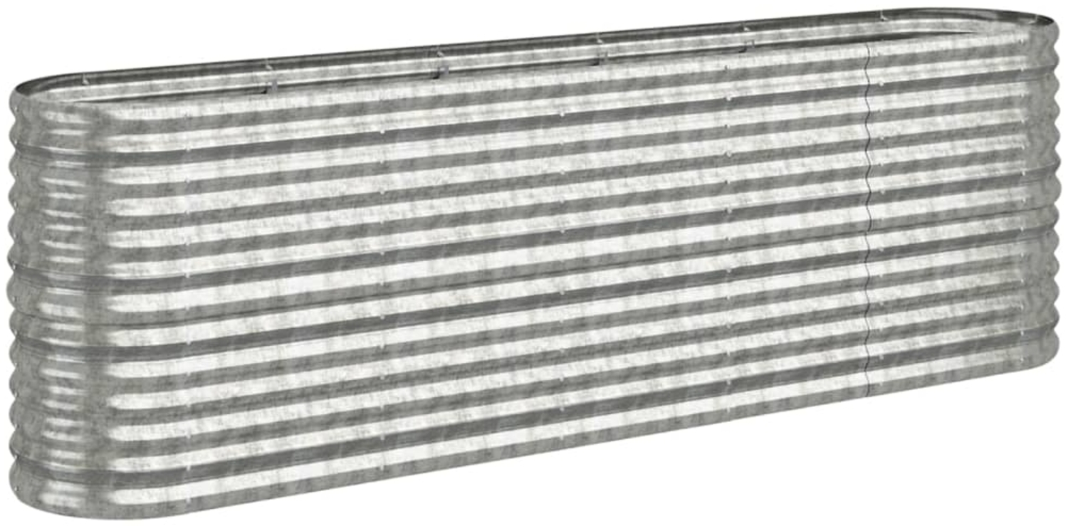 vidaXL Hochbeet Verzinkter Stahl 224x40x68 cm Silbern 318902 Bild 1