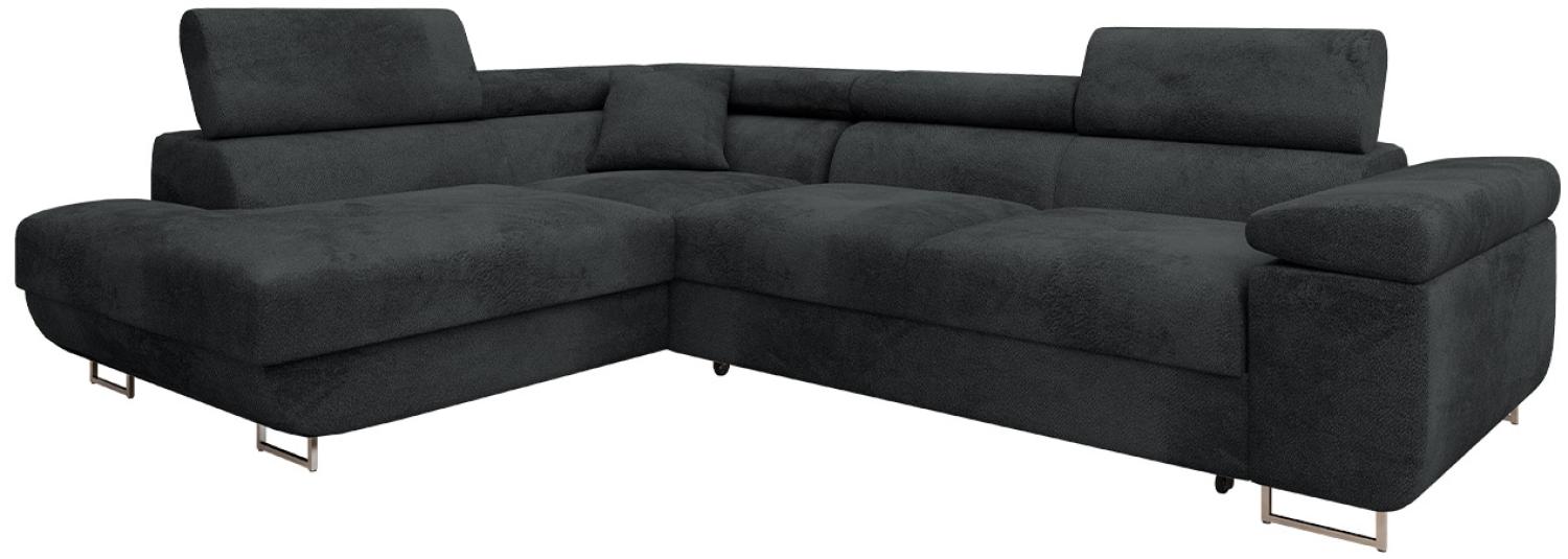 Ecksofa Torezio Premium mit Einstellbare Kopfstützen, Bettkasten und Schlaffunktion (Farbe: Sorriso 01, Seite: Links) Bild 1