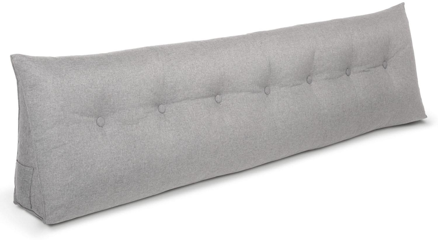 Bett- und Rückenstützkissen, Polyester, Grau, 100x20x50cm Bild 1