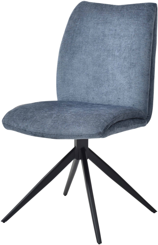 Bisley Easy Meet F Besucherstuhl ohne Armlehne, Polsterstuhl in oxford blau - Stuhl bis 120 kg belastbar & 360° drehbar, Esszimmerstühle, Konferenzstuhl, Bistrostuhl für Esszimmer, EMF-739 Bild 1