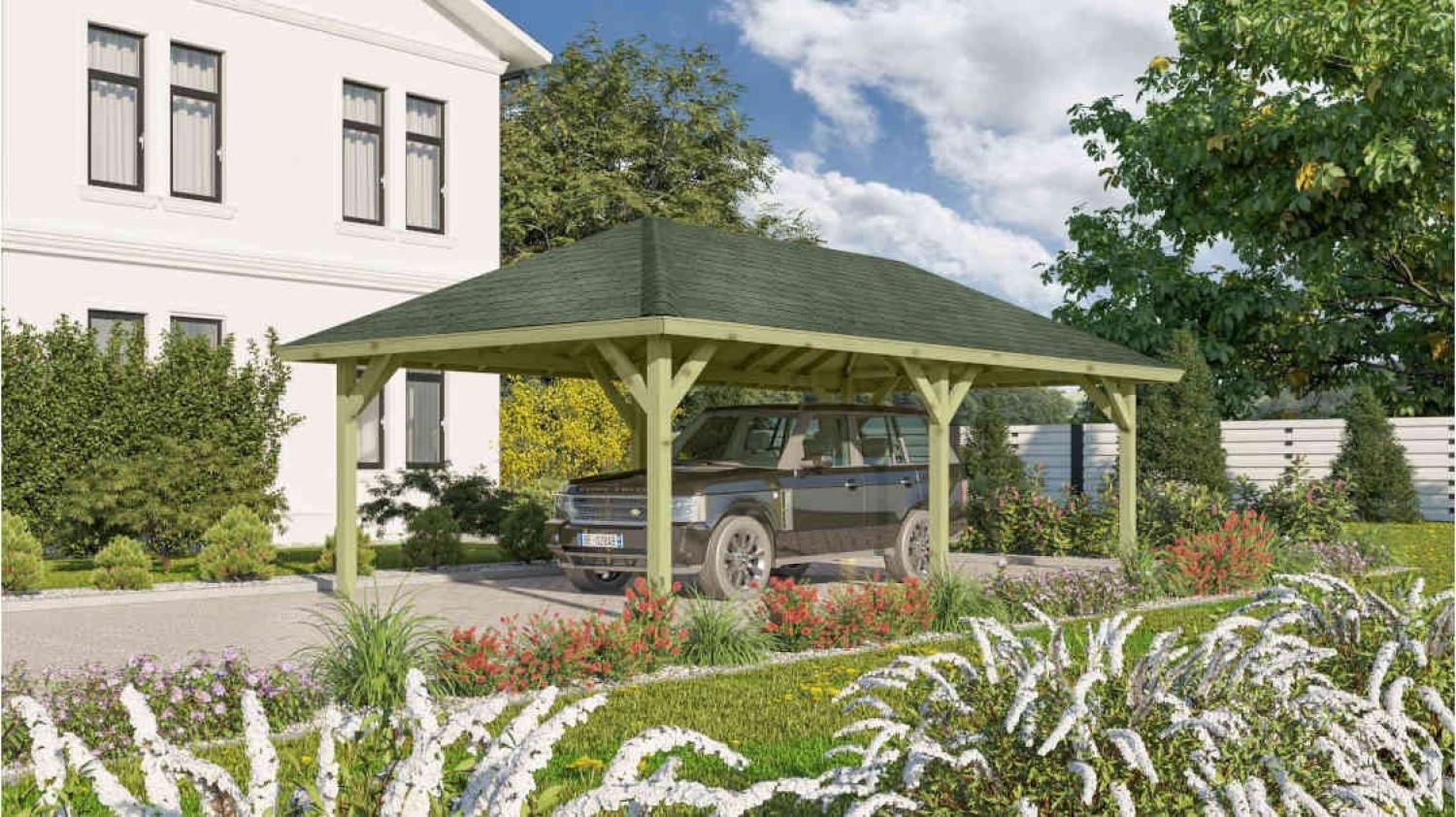 Karibu Pavillon Carport Classic Kirn 3 Bild 1