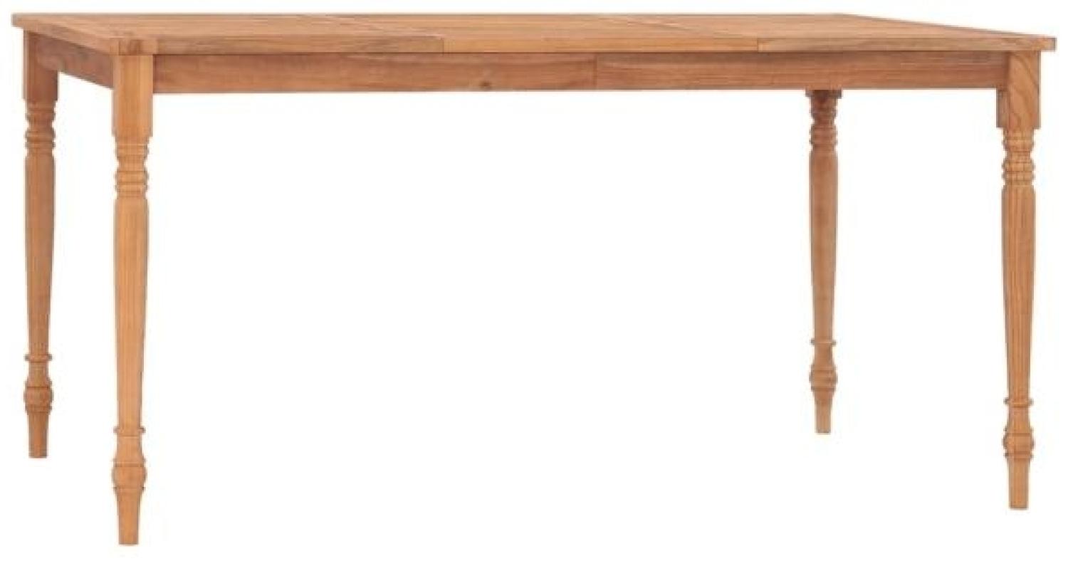 vidaXL Batavia-Tisch 150 x 90 x 75 cm Teak Massivholz Bild 1