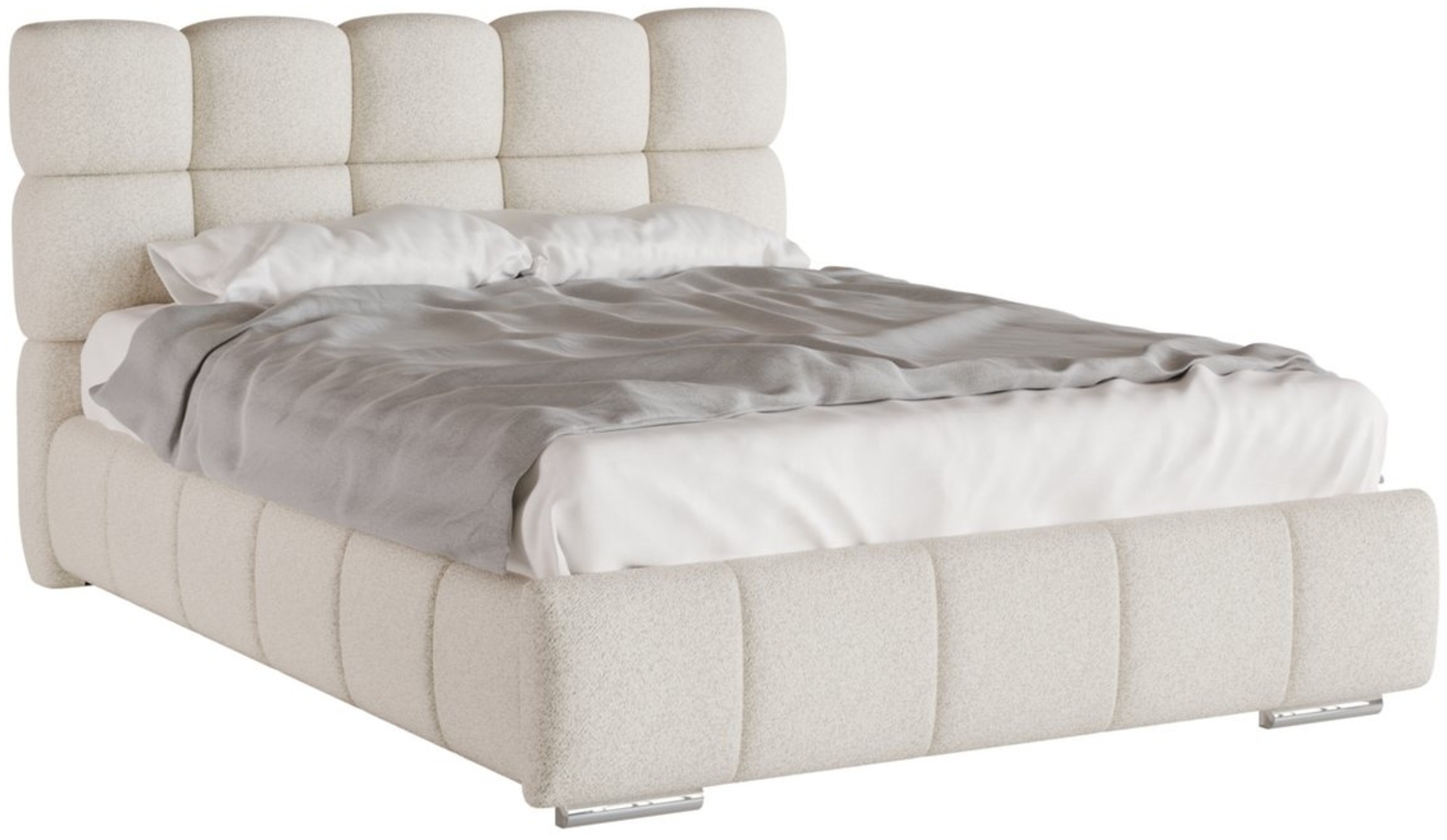 PANDA MÖBEL GmbH Polsterbett BLISS Luxus-Bett mit Lattenrost Wahl federkernmatraze, kokosmatratze, (Stabile Rahmenkonstruktion Metallrahmen), Ein Luxusbett in jeder Größe 140x200cm 160x200 cm 180x200cm Bild 1
