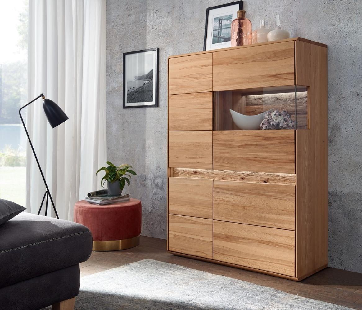 Highboard rechts 103x152cm "Berlin" Kernbuche geölt Bild 1