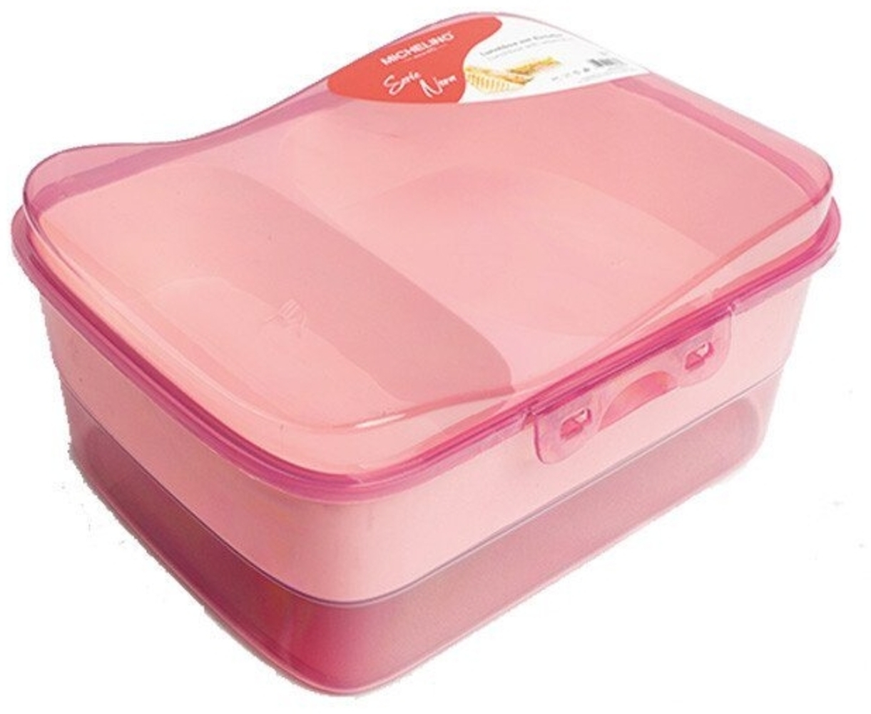 MICHELINO Lunchbox mit Einteiler Brotdose mit Fächern Spülmaschinengeeignet Rosa Bild 1
